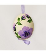 NEW - Christmas Easter Salzburg Hand Painted Easter Egg - Purple Flowers