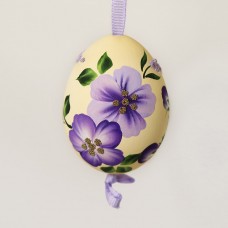 Christmas Easter Salzburg Hand Painted Easter Egg - Purple Flowers - TEMPORARILY OUT OF STOCK