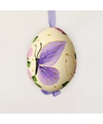 NEW - Christmas Easter Salzburg Hand Painted Easter Egg - Purple Butterfly