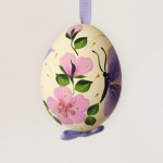 NEW - Christmas Easter Salzburg Hand Painted Easter Egg - Purple Butterfly