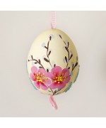 NEW - Christmas Easter Salzburg Hand Painted Easter Egg - Pink Flowers