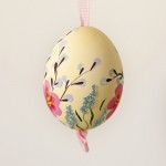 Christmas Easter Salzburg Hand Painted Easter Egg - Pink Flowers - TEMPORARILY OUT OF STOCK