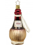 NEW - Inge Glas Chianti Wine Bottle Glass Ornament