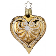 Inge Glas Gold Heart Glass Ornament