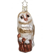Inge Glas Barn Owl Glass Ornament - TEMPORARILY OUT OF STOCK