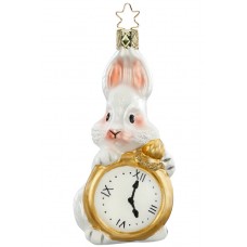 Inge Glas White Rabbit Glass Ornament