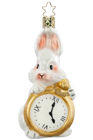 NEW - Inge Glas White Rabbit Glass Ornament