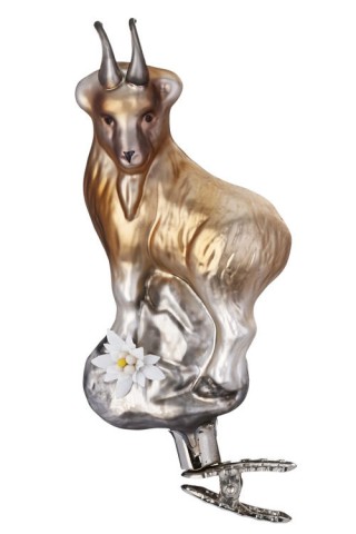 NEW - Inge Glas Chamois Goat Glass Ornament