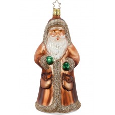 NEW - Inge Glas Forest Santa Claus Glass Ornament