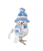 Inge Glas Karl Button Snowman Glass Ornament - TEMPORARILY OUT OF STOCK