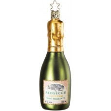 Inge Glas Prosecco Wine Bottle Glass Ornament