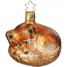 Inge Glas Night Fox Glass Ornament