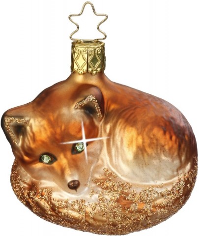 Inge Glas Night Fox Glass Ornament