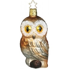 NEW - Inge Glas Night Eyes Owl Glass Ornament