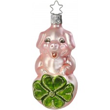 Inge Glas Lucky Pig Glass Ornament