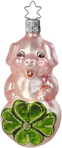 NEW - Inge Glas Lucky Pig Glass Ornament