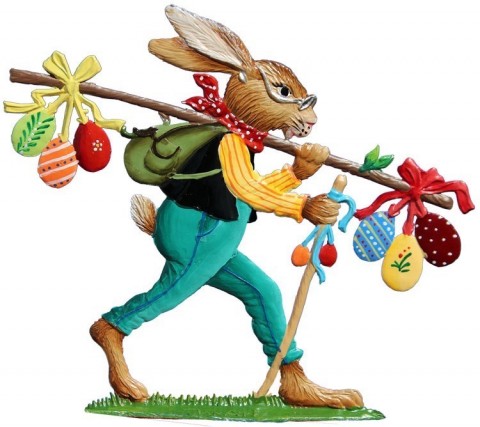 Wilhelm Schweizer Easter Oster Pewter 2020 Traveling Bunny