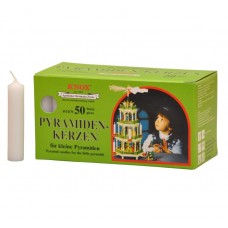 KNOX 50 German Christmas Pyramid Candles Pyramiden Kerzen - WHITE