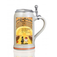 NEW - The Official Munich Oktoberfest Beer Stein 2022-   1 Liter with Lid