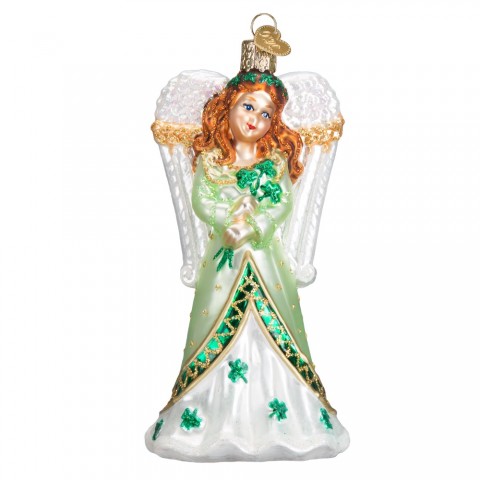 Old World Christmas Glass Ornament - Irish Angel