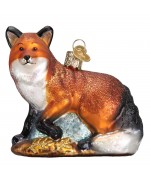 NEW - Old World Christmas Glass Ornament - Red Fox 