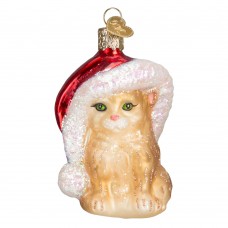 Old World Christmas Glass Ornament - Santa's Kitten