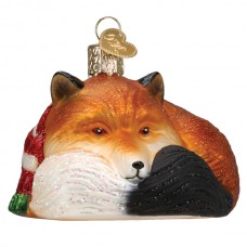 NEW - Old World Christmas Glass Ornament - Cozy Fox