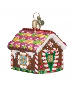 NEW - Old World Christmas Glass Ornament - Gingerbread House