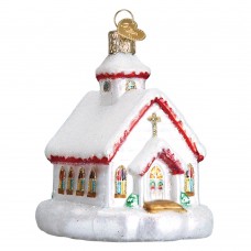NEW - Old World Christmas Glass Ornament - Country Church