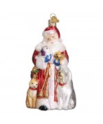 NEW - Old World Christmas Glass Ornament - Santa's Furry Friends