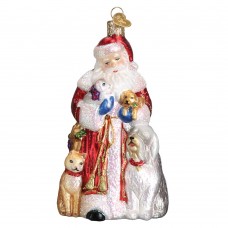 Old World Christmas Glass Ornament - Santa's Furry Friends