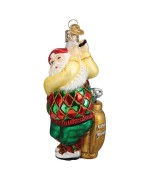 NEW - Old World Christmas Glass Ornament - Golfing Santa