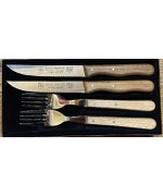 Original Buckelsmesser Steak Knife and Fork Gift Set 4 piece set