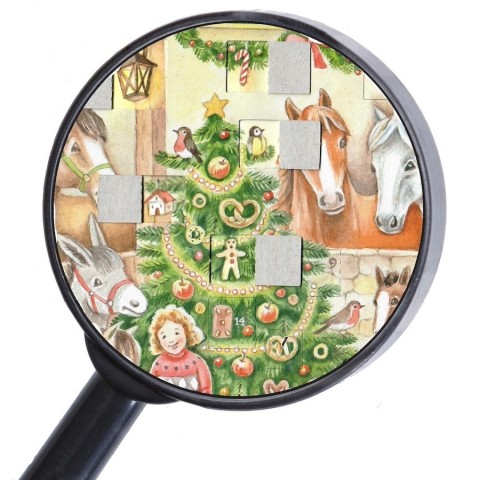 Old German Paper Advent Calendar - In the Stable Old German Paper Advent Calendar - In the Stable