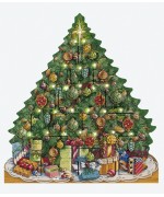 NEW - Byers Choice Advent Calendar Musical and Light Up Christmas Tree