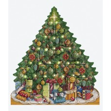 NEW - Byers Choice Advent Calendar Musical and Light Up Christmas Tree