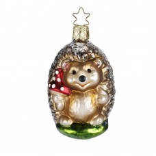 NEW - Inge Glas Glass Ornament - Papa Hedgehog 