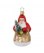 NEW - Inge Glas Glass Ornament - Gift Giving Santa