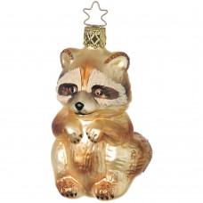 NEW - Inge Glas Glass Ornament - Rocky Raccoon