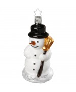 NEW - Inge Glas Glass Ornament - My Winter Friend Snowman