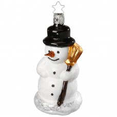 NEW - Inge Glas Glass Ornament - My Winter Friend Snowman