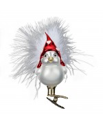 NEW - Inge Glas Glass Ornament - Lovely Feathers