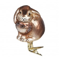 NEW - Inge Glas Glass Ornament - Resting Rabbit