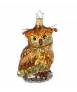 NEW - Inge Glas Glass Ornament - Forest Owl