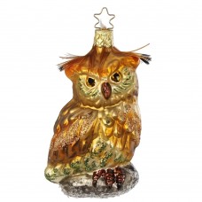 NEW - Inge Glas Glass Ornament - Forest Owl