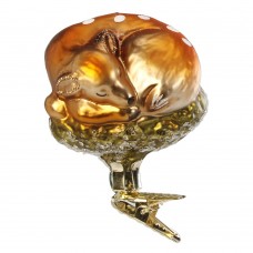 NEW - Inge Glas Glass Ornament - Sleeping Fawn