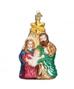NEW - Old World Christmas Glass Ornament - Holy Family with Star