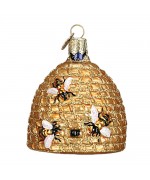 NEW - Old World Christmas Glass Ornament - Bee Skep 