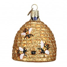 NEW - Old World Christmas Glass Ornament - Bee Skep 