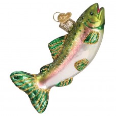 NEW - Old World Christmas Glass Ornament - Alpine Rainbow Trout